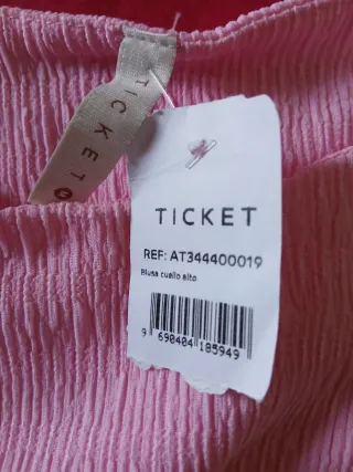 Blusa Tiket Talla S Rosa Texturizada