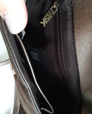 Bolso MSK Piel y Ante Marrón Dorado