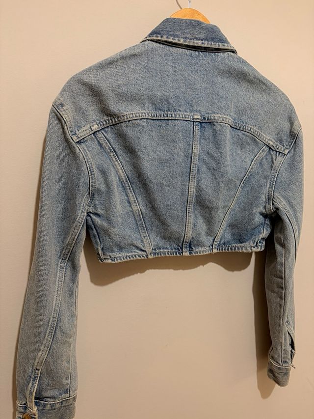 Cazadora tejana Zara cropped S