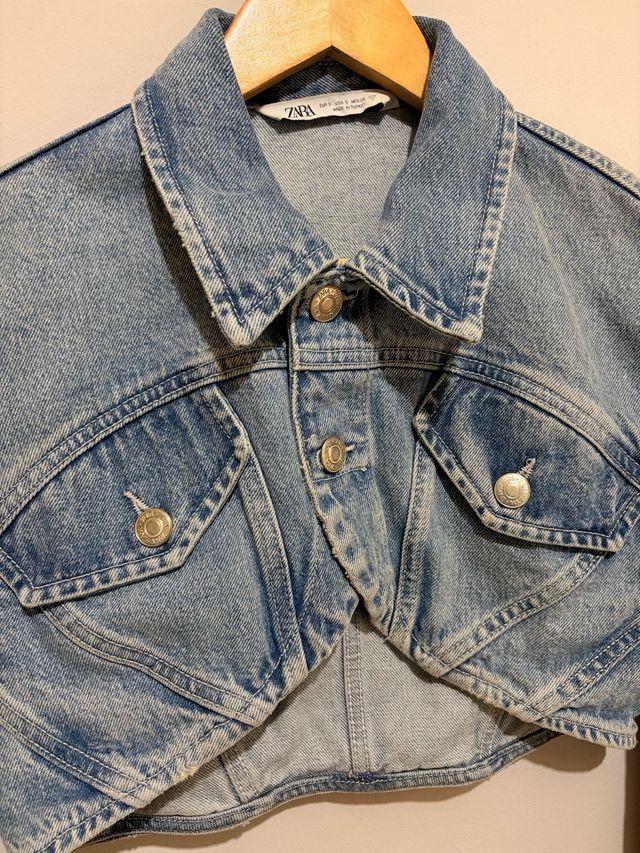 Cazadora tejana Zara cropped S