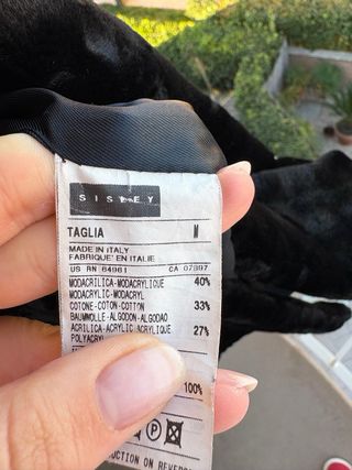 Pelliccia Sisley nera