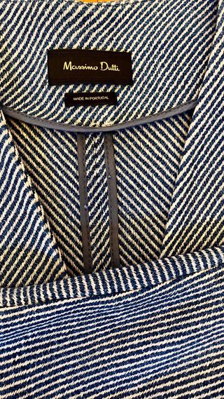 Chaqueta Massimo Dutti Rayas Azul y Blanco