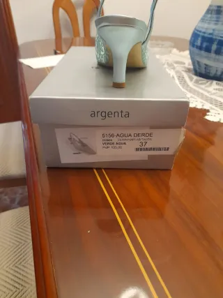 Zapatos de fiesta Argenta verde/plata