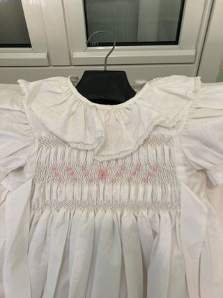 Vestido niña blanco talla 2 bordado