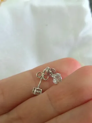 Pendientes Blush Oro Blanco 585