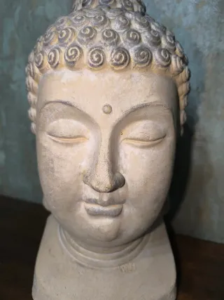Escultura Cabeza de Buda Estilo Zen Decorativo