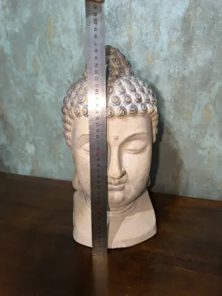 Escultura Cabeza de Buda Estilo Zen Decorativo