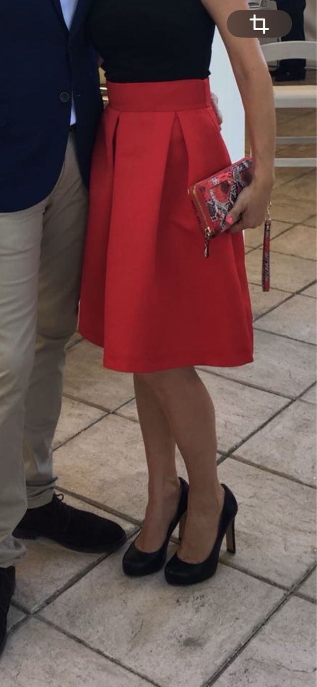 Falda roja ocasión especial Talla S