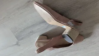 Rosa y beige en tacón /Slingback
