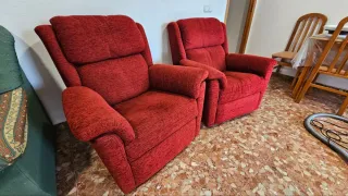Butacas reclinables rojas (2 unidades)