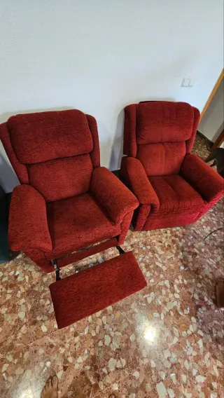 Butacas reclinables rojas (2 unidades)