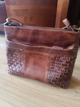 Bolso de piel STILORD marrón