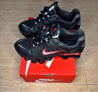 Nike Shox TL Negro Rojo Plata Hombre Talla 42.5