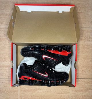 Nike Shox TL Negro Rojo Plata Hombre Talla 42.5