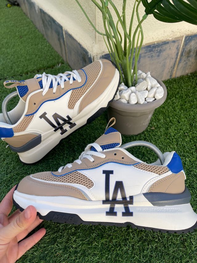 Zapatillas MLB LA Beige/Blanco/Azul