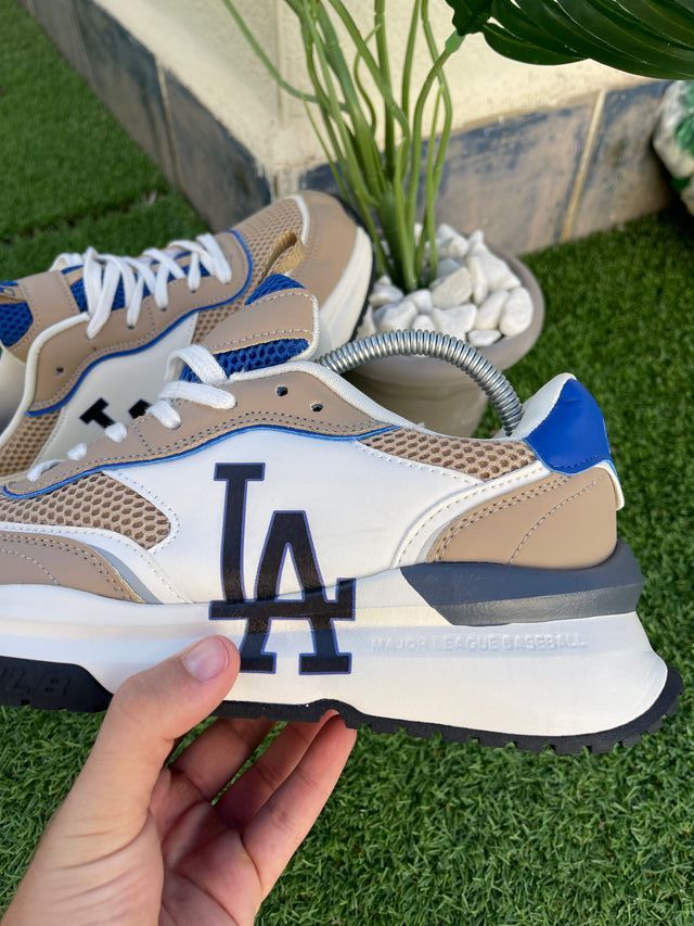 Zapatillas MLB LA Beige/Blanco/Azul