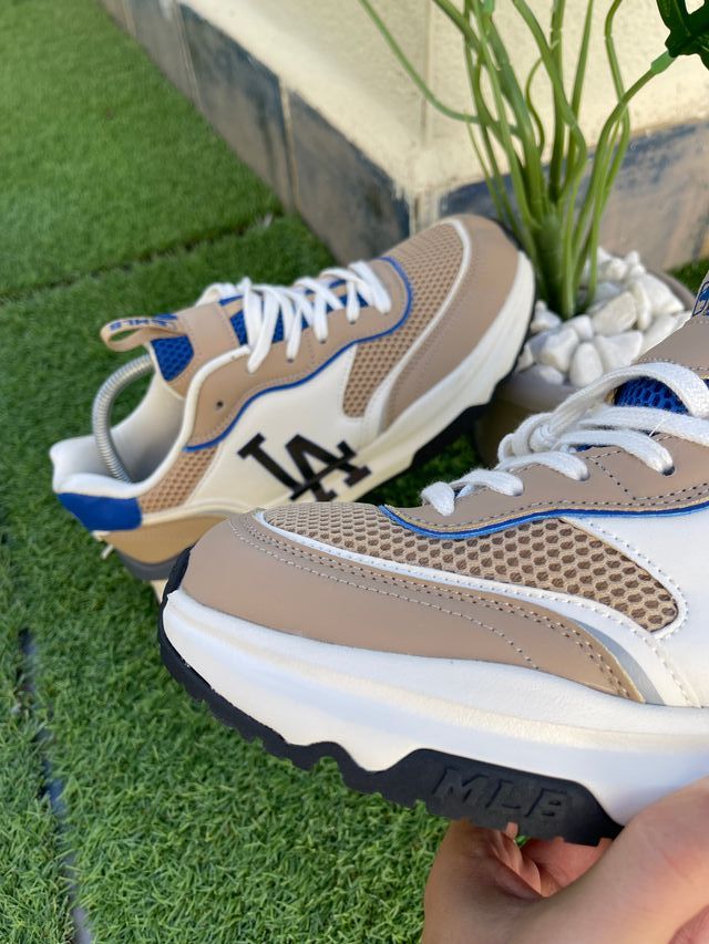 Zapatillas MLB LA Beige/Blanco/Azul