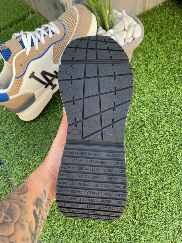 Zapatillas MLB LA Beige/Blanco/Azul