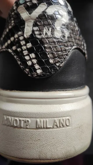 Sneakers Ynot? Milano pelle nera pitone