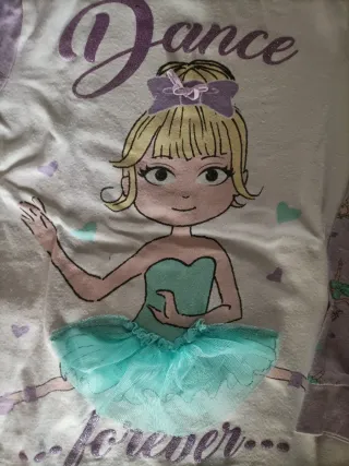 Set pigiami bambina 4-5 anni unicorno ballerina