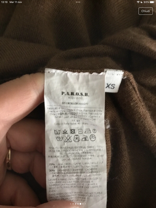 Maglione PAROSH marrone xs lana e cashmere