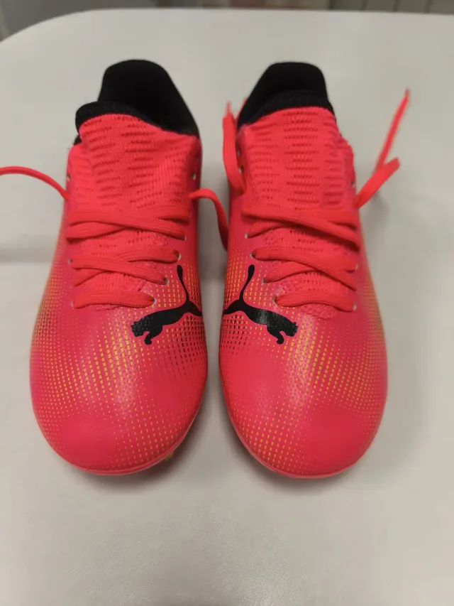 Botas de fútbol Puma niño rosas talla 31