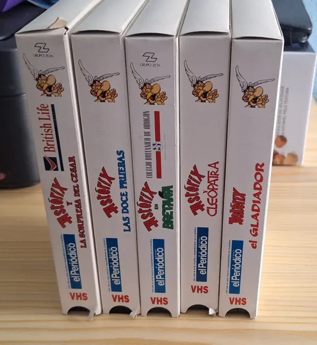 Colección 5 VHS Astérix El Periódico