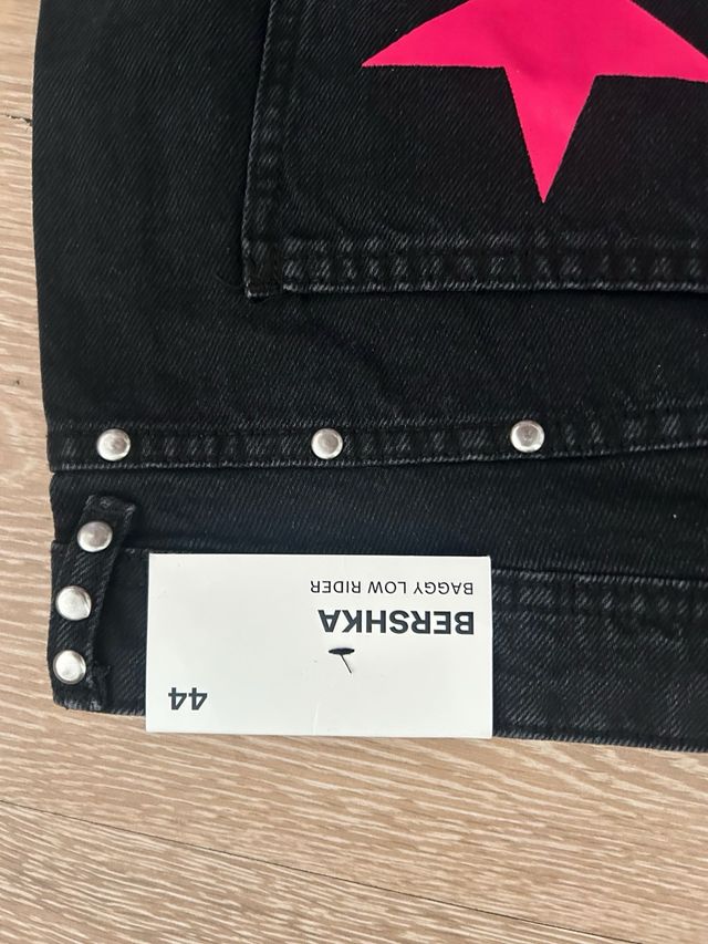 Pantalones Bershka Mujer Negros Tachuelas