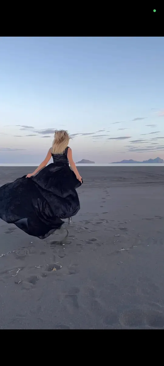 Vestido negro terciopelo para fotos