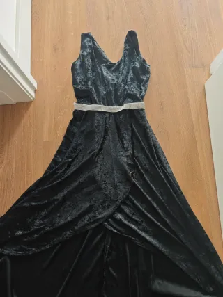 Vestido negro terciopelo para fotos