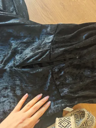 Vestido negro terciopelo para fotos