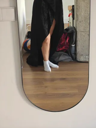 Vestido negro terciopelo para fotos