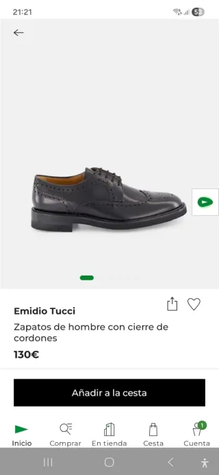 Zapatos de vestir, Emidio Tucci, negros (talla 45)