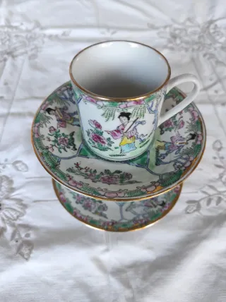 Set 2 Tazze Porcellana Cina Vintage