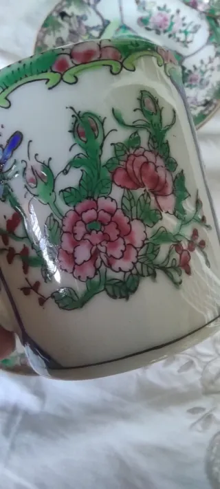 Set 2 Tazze Porcellana Cina Vintage