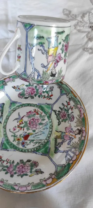 Set 2 Tazze Porcellana Cina Vintage