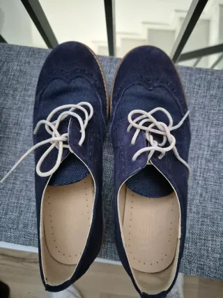 Zapatos comunión niño azul T.36