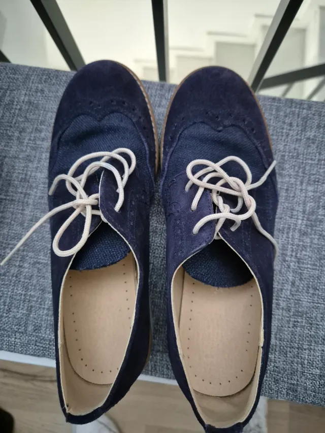 Scarpe comunione bambino blu T.36