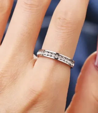 Anillo y pendientes Acero Inoxidable Circonitas