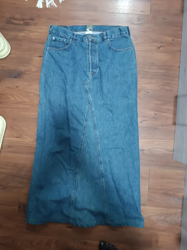 Falda larga vaquera