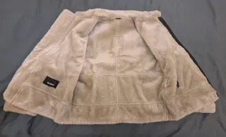 Chaqueta aviador piel forro beige