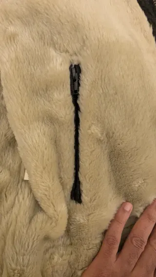 Chaqueta aviador piel forro beige