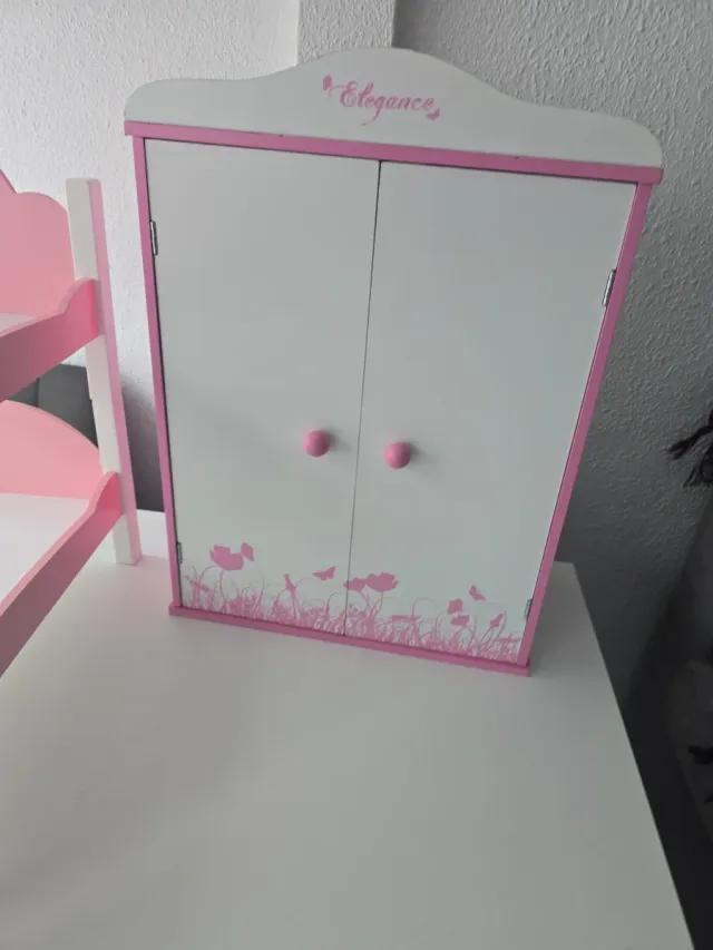 Armario y litera de Juguete Rosa