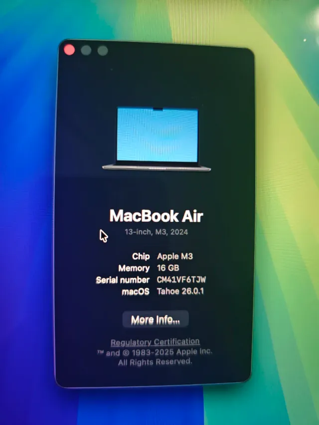 MacBook Air M3 16GB Medianoche