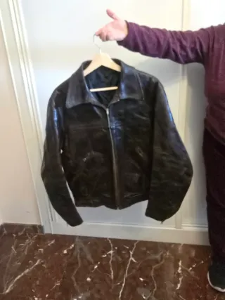 Chaqueta de cuero moto años 60