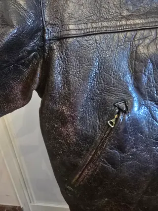 Chaqueta de cuero moto años 60