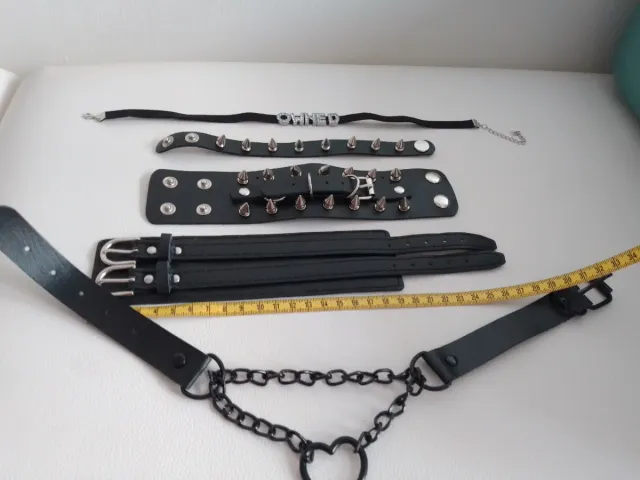 Conjunto Punk: Pulseras y Gargantillas