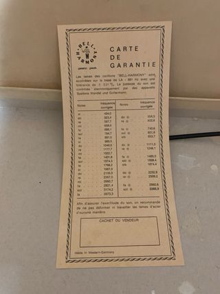 Glockenspiel Vintage Bell Harmony Originale