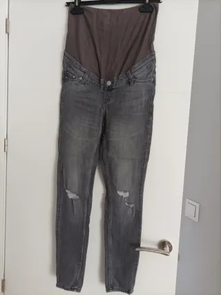 Jeggings premamá skinny grises talla S