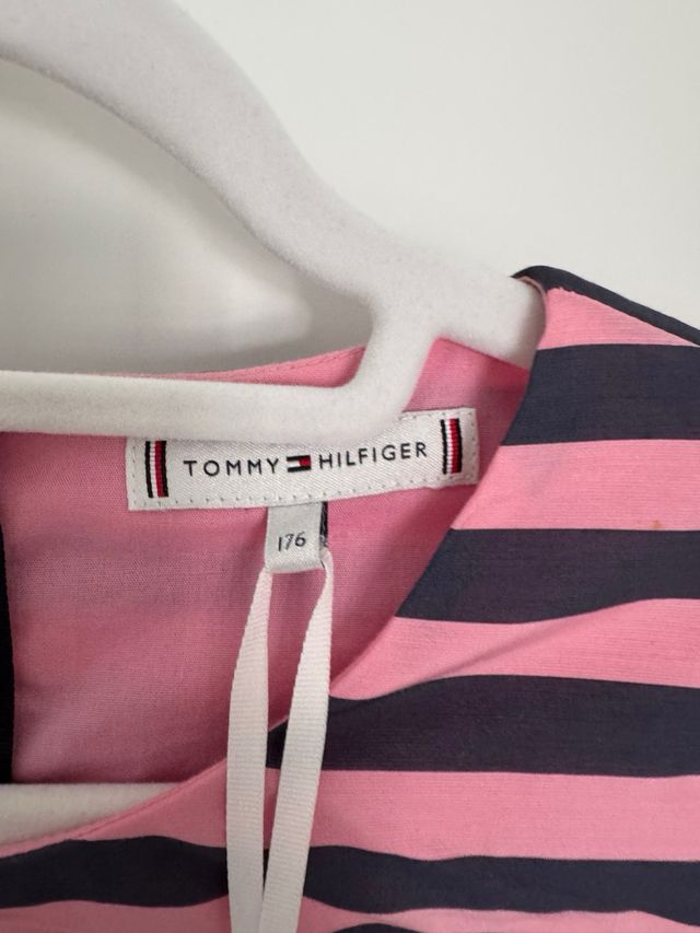 Vestido Tommy Hilfiger Rayas Rosa y Azul Talla M